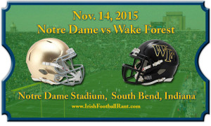 2015 Notre Dame vs Wake Forest