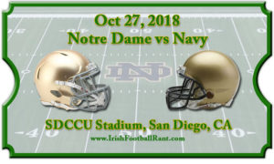 Notre Dame Fighting Irish vs Navy Midshipmen Football Tickets