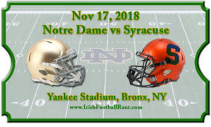 Notre Dame Fighting Irish vs Syracuse Orange Football Tickets