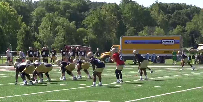 Notre Dame Camp Practice