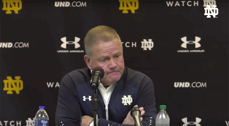 Brian Kelly Post Michigan Game