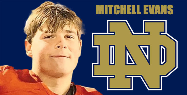 Mitchell Evans Commits To Notre Dame