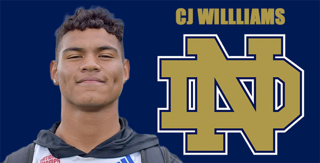 CJ Williams ND commit