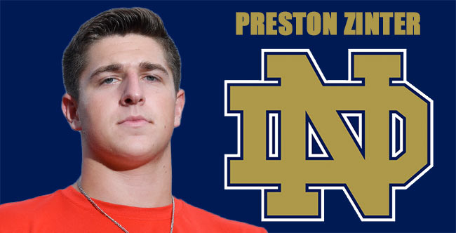 Preston Zinter ND commit