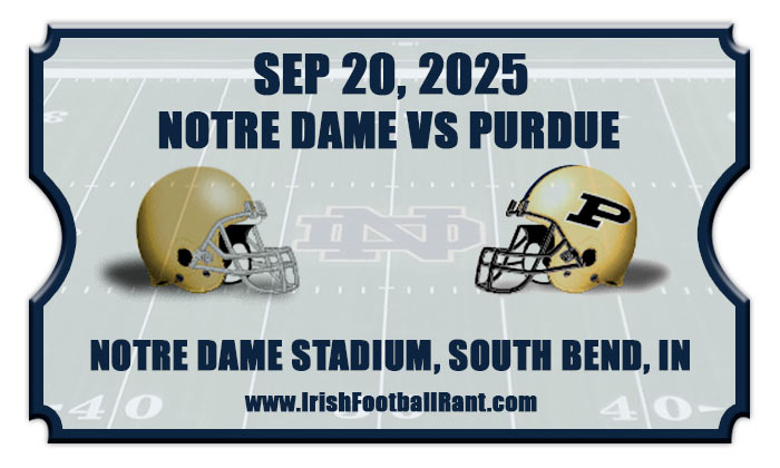 2025 Notre Dame Fighting Irish vs Purdue Boilermakers Football Tickets